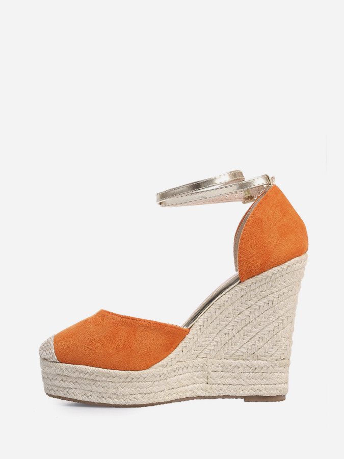 Espadrilles compensées  avec bride