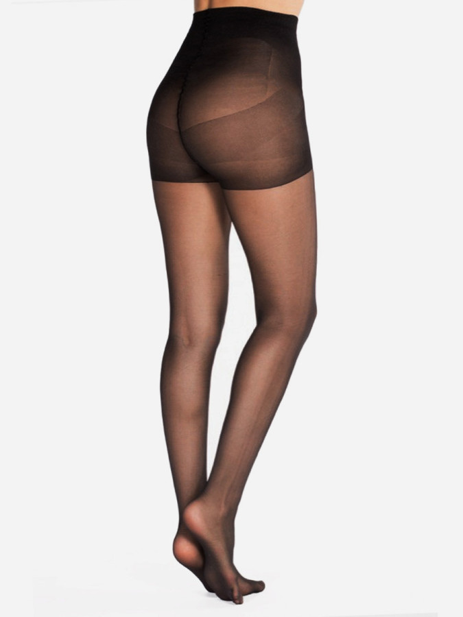 Collants noirs remonte fesses semi-opaques