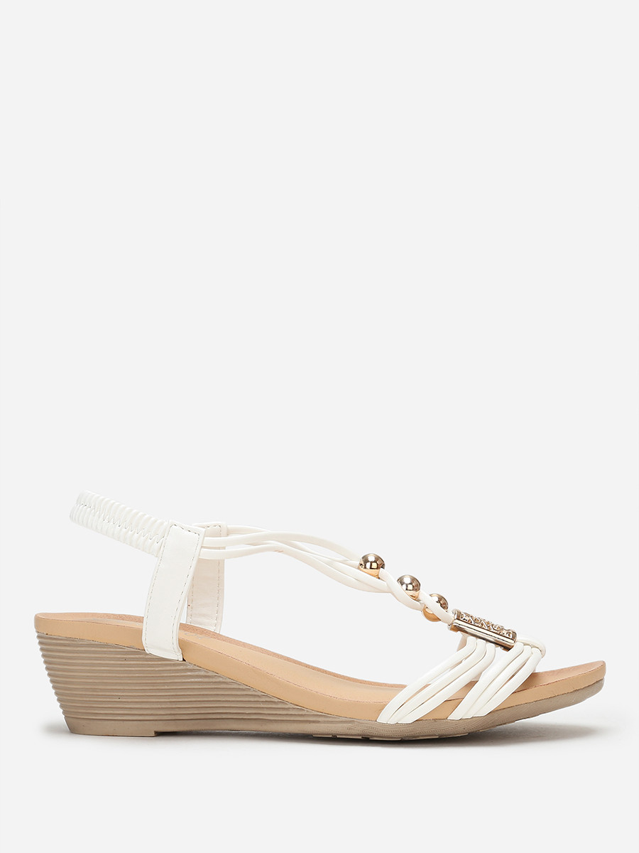 Sandales en cuir blanches fille | Okaïdi & Obaïbi