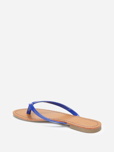 Tongs à bride vernie noire grandes tailles femme pas cher la modeuse