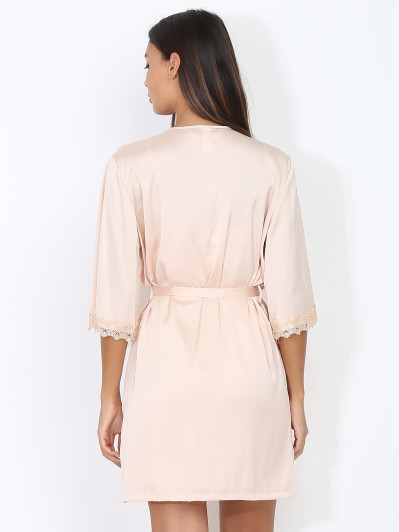 Ensemble nuisette et kimono à dentelle