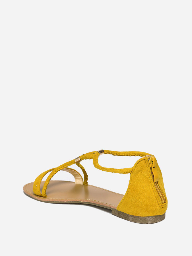 Sandales  à brides détails métallisés