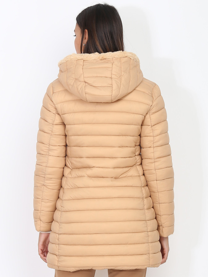 Doudoune réversible fourrée et zippée