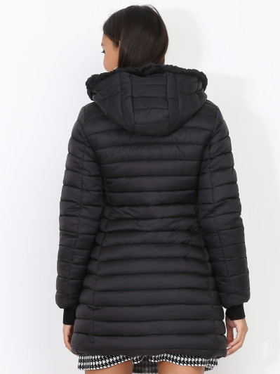 Doudoune réversible fourrée et zippée