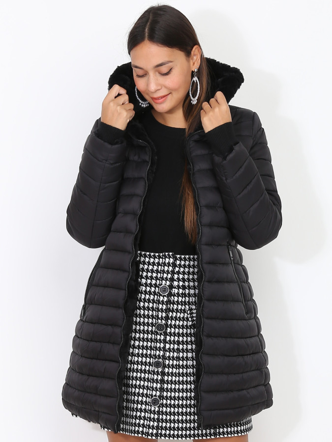 Doudoune réversible fourrée et zippée