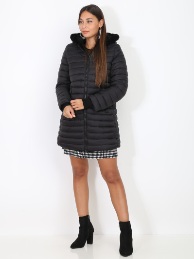 Doudoune réversible fourrée et zippée