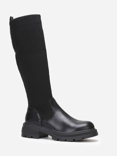 Bottes bi-matières effet chaussettes