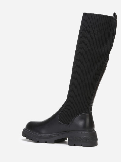 Bottes bi-matières effet chaussettes