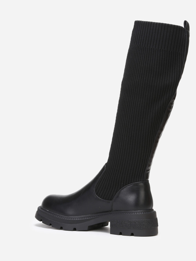 Bottes bi-matières effet chaussettes