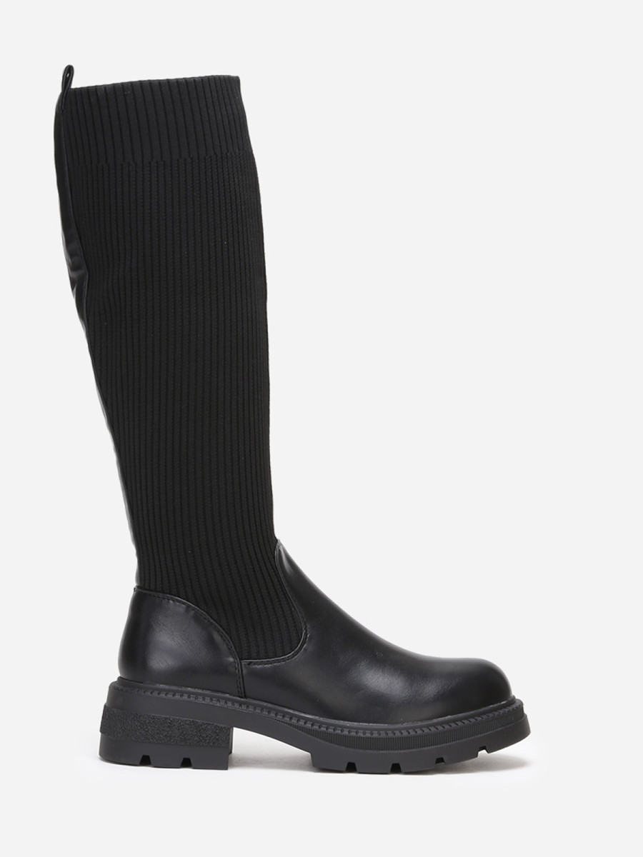 Bottes bi-matières effet chaussettes