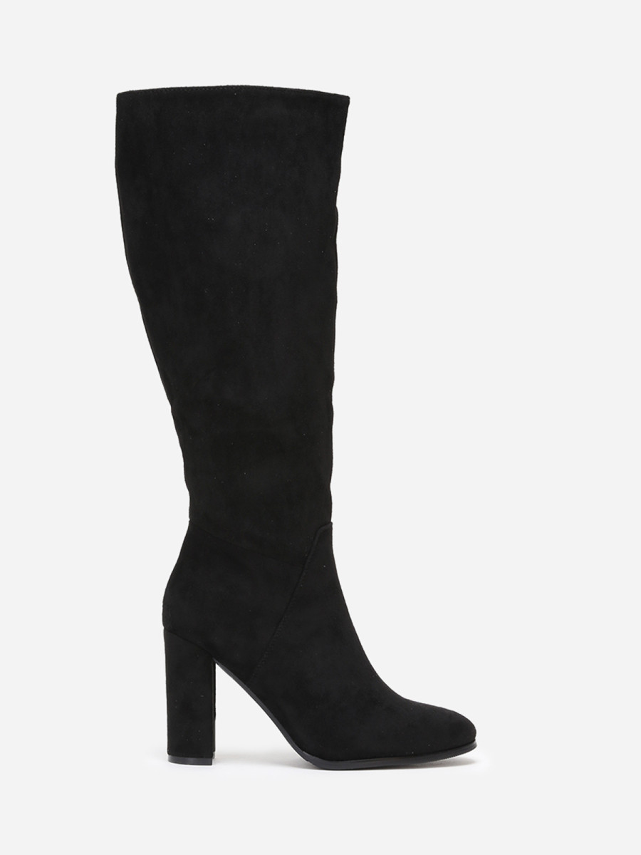 Bottes en suédine style rétro