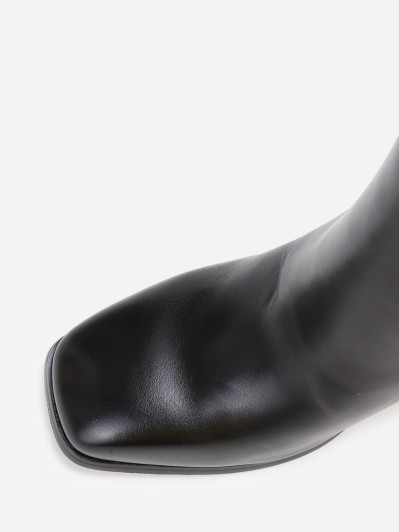 Bottines chelsea carrées à talon