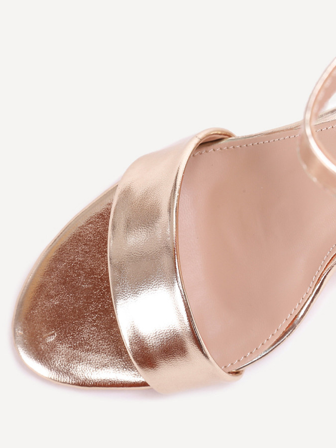 Sandales à bride simple et haut talon