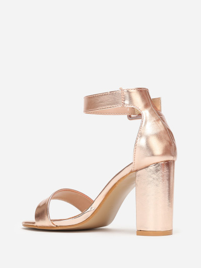 Sandales à bride simple et haut talon