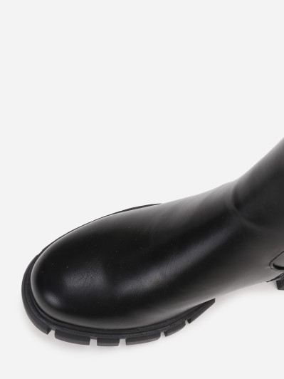 Chelsea bi-matières à talon cranté