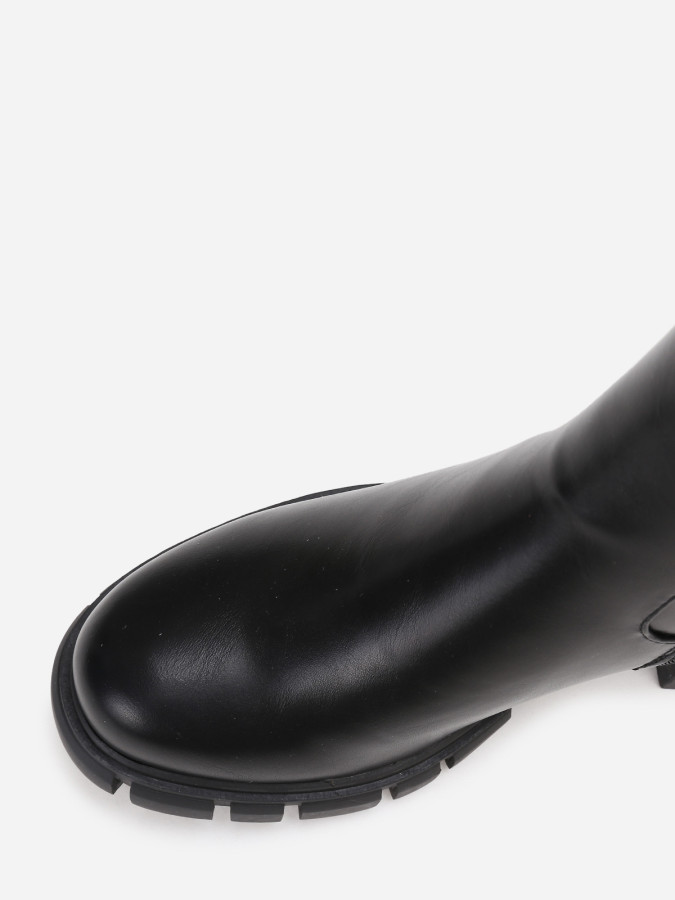 Chelsea bi-matières à talon cranté