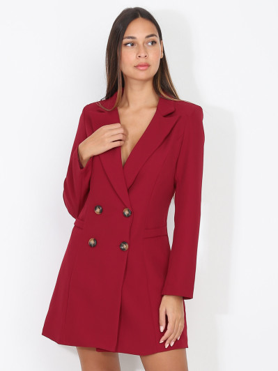Robe blazer cintrée et boutonnée