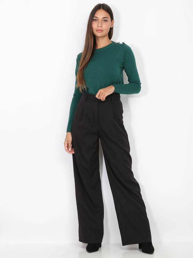 Pantalon classique ample et droit