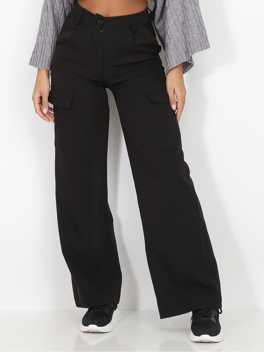 Pantalon léger cargo évasé