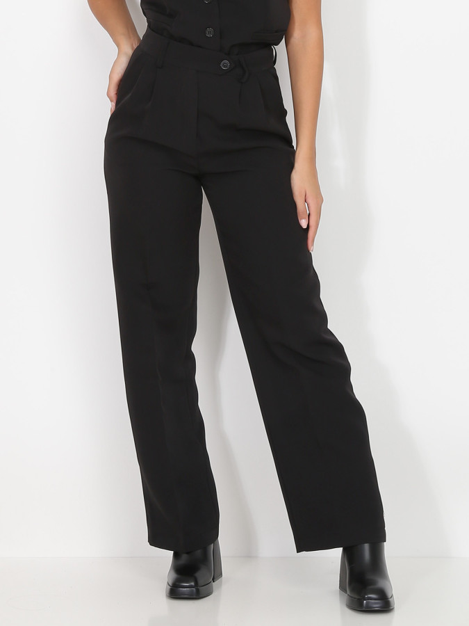 Pantalon de costume large à pli