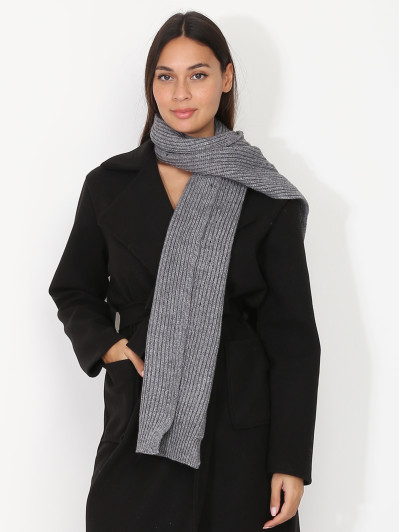 Écharpe en maille épaisse et ajourée