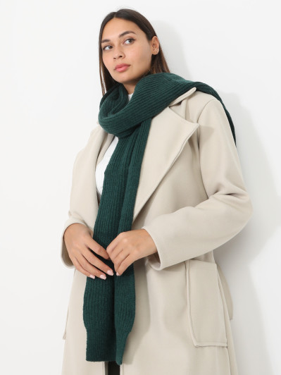 Écharpe en maille épaisse et ajourée