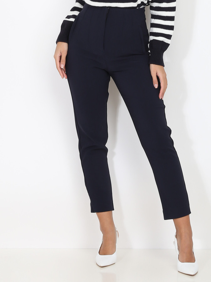 Pantalon droit taille haute