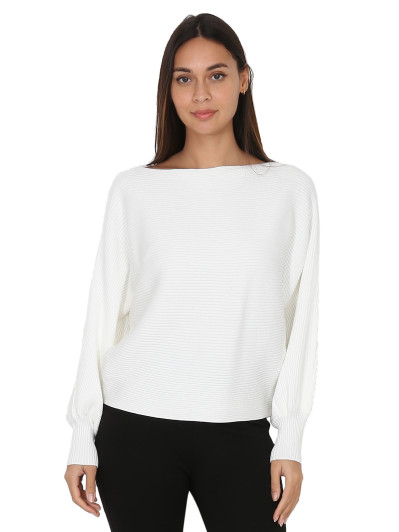 Pull classique en maille côtelée