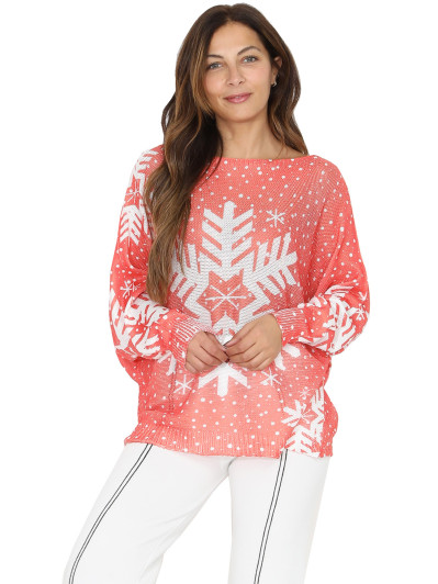 Pull de noël léger et imprimé