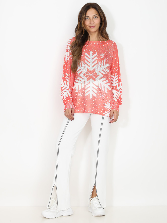 Pull de noël léger et imprimé