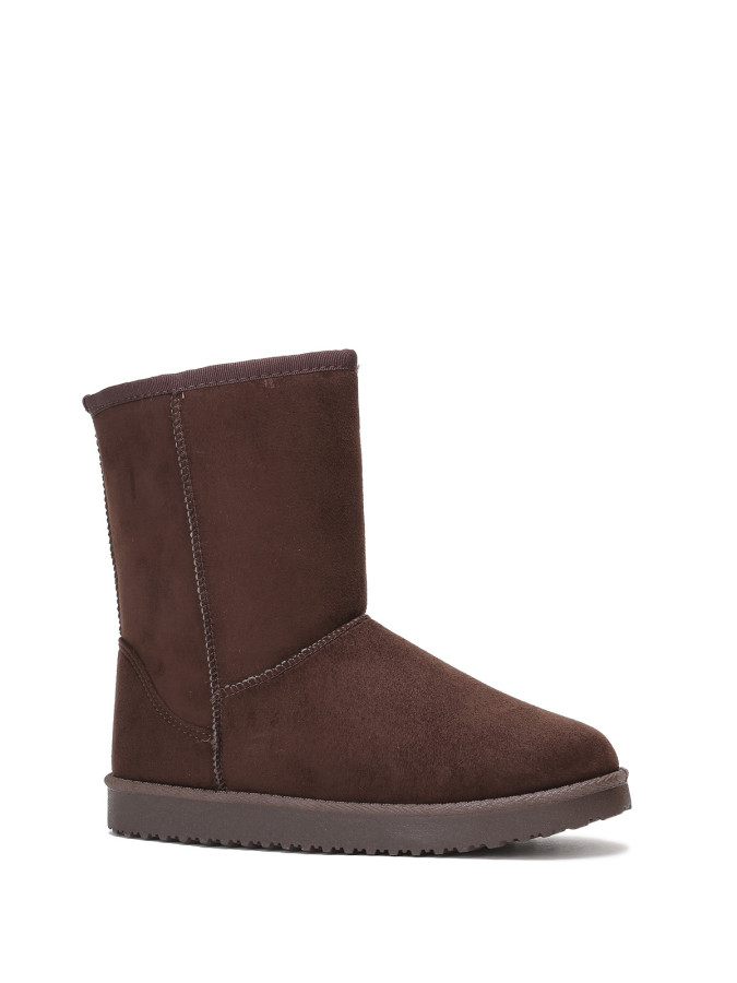 Boots fourrées à semelle épaisse