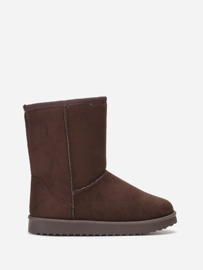 Boots fourrées à semelle épaisse