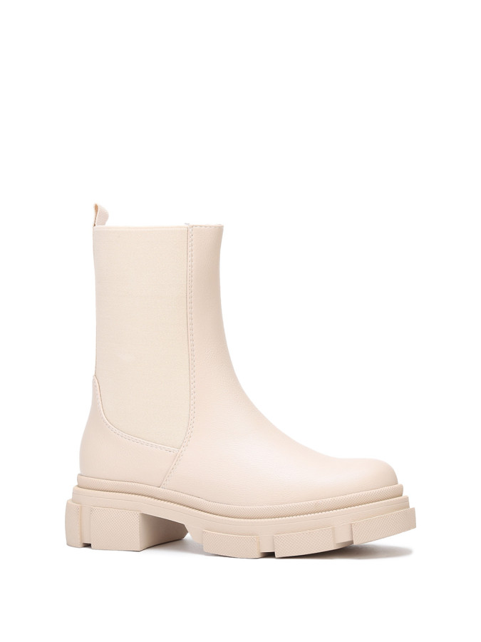 Bottines chelsea stretch et crantées