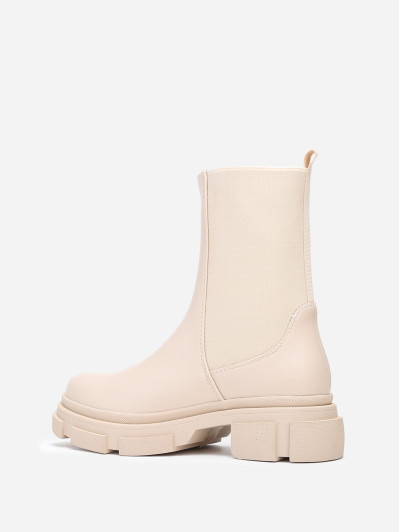 Bottines chelsea stretch et crantées