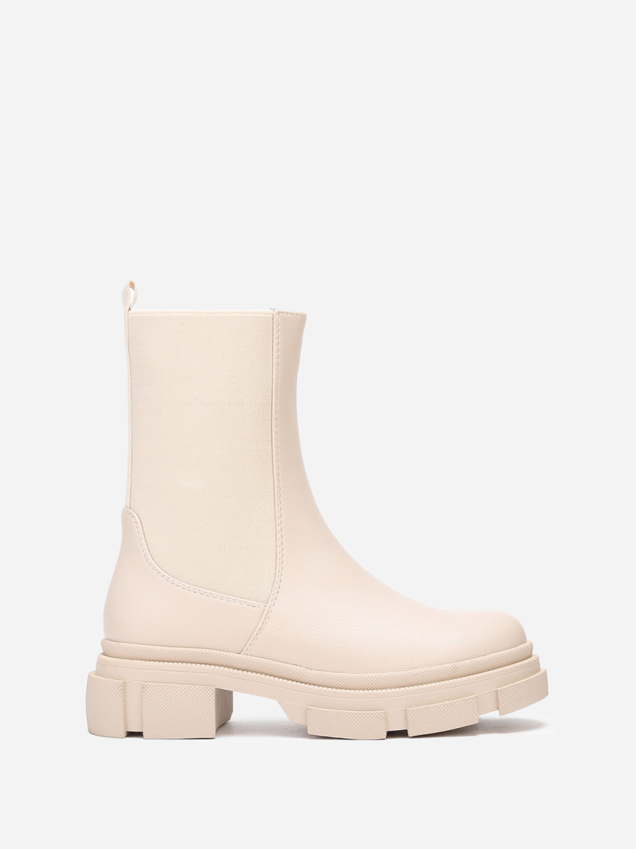 Bottines chelsea stretch et crantées