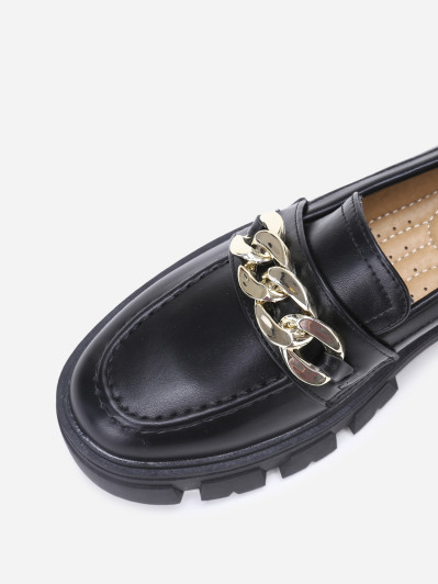 Mocassins crantés à maillons oversize