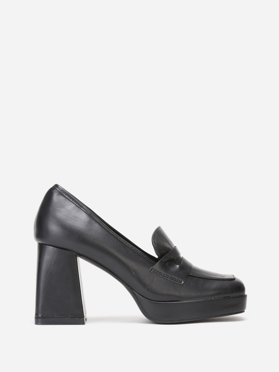 Mocassins à talon trapèze