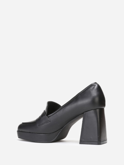 Mocassins à talon trapèze