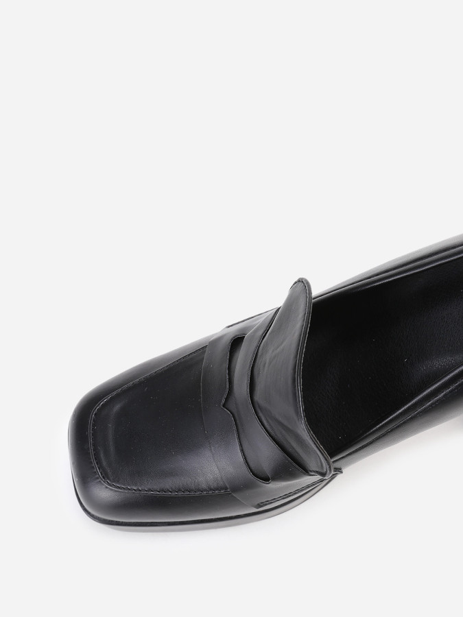 Mocassins à talon trapèze