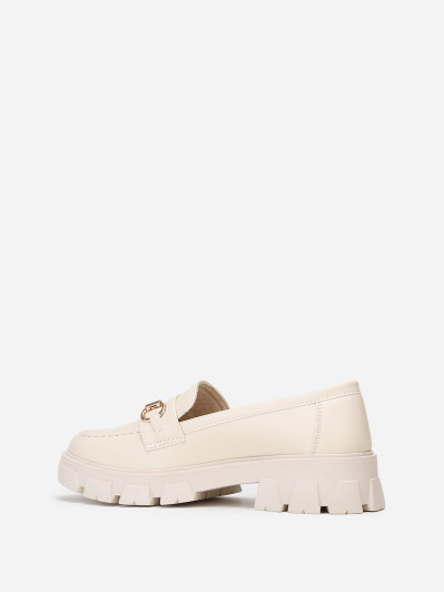 mocassins à bride dorée en simili