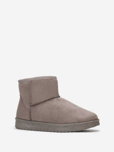 Boots basses en suédine fourrées