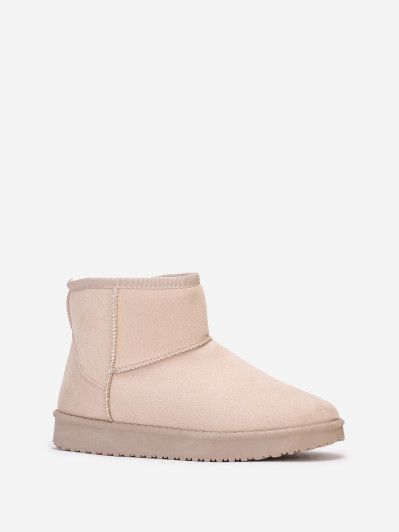 Boots basses en suédine fourrées