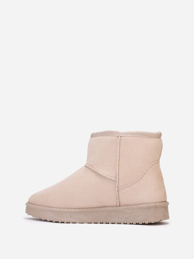 Boots basses en suédine fourrées