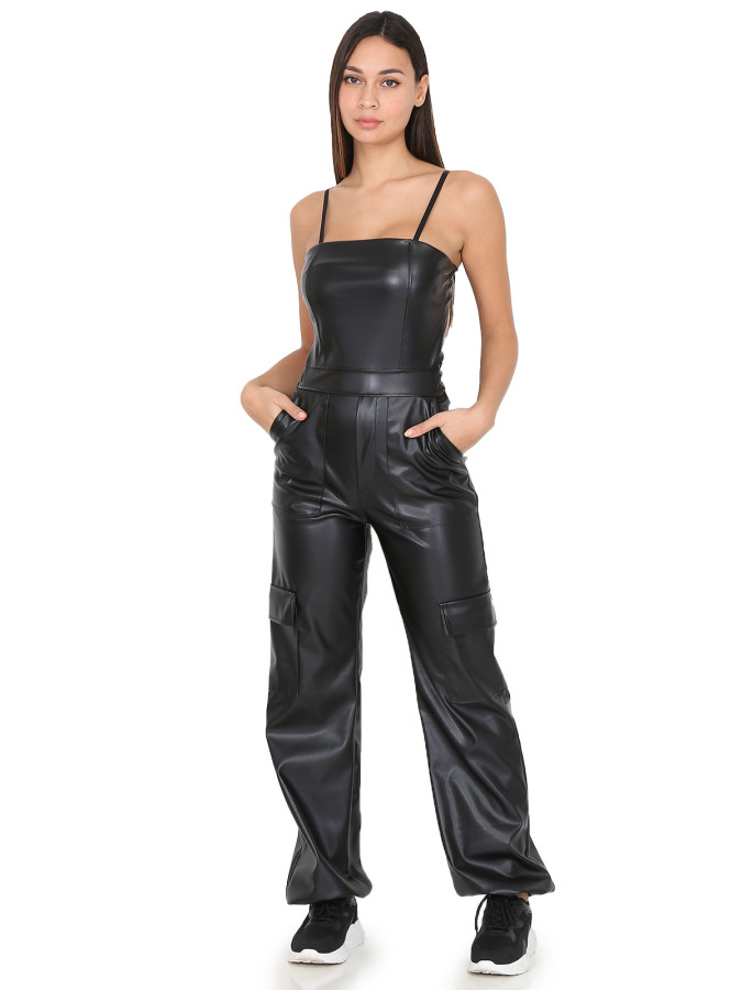 Combinaison cargo en simili