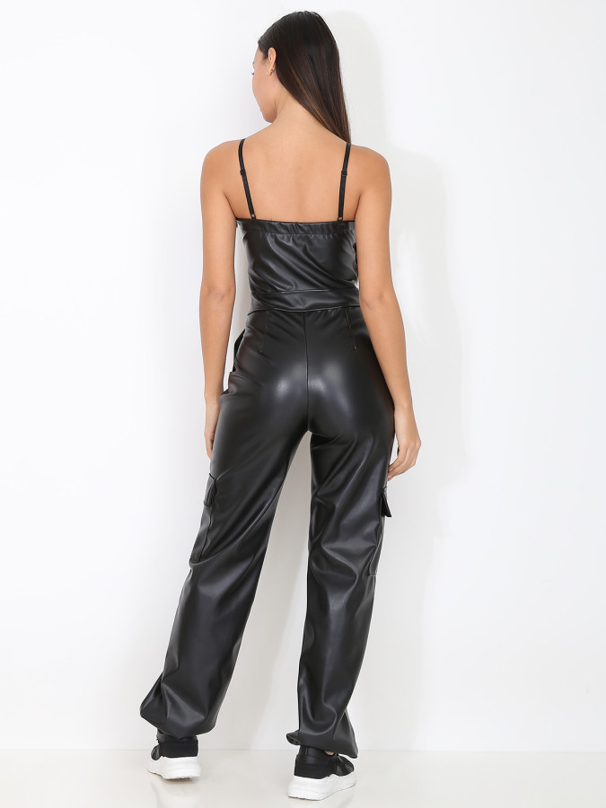 Combinaison cargo en simili