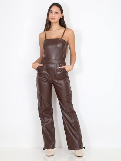 Combinaison cargo en simili