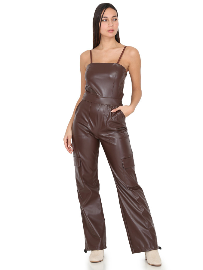 Combinaison cargo en simili