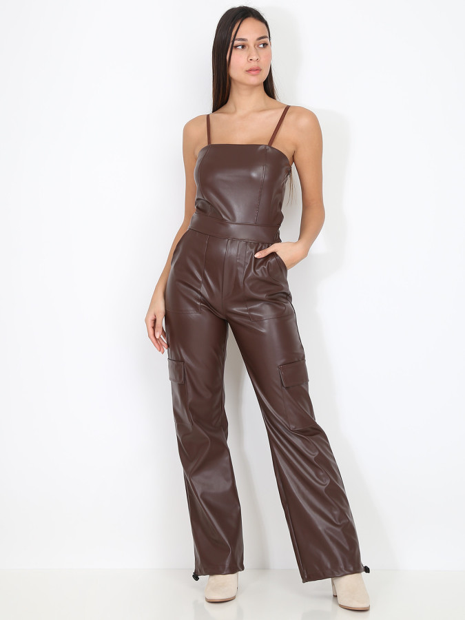 Combinaison cargo en simili