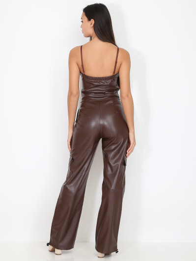 Combinaison cargo en simili