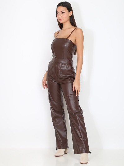 Combinaison cargo en simili